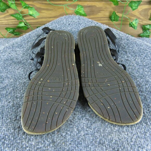 Ugg Women's Gladiator Black Leather Sz 5 Medium (B, M) Gently Used 2025 - Picture 6 of 6